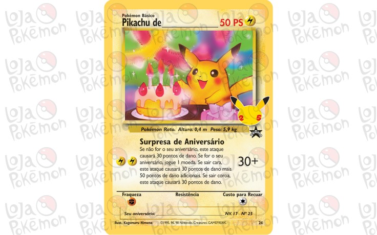 Pikachu de ______ 24/ - Coleção Clássica