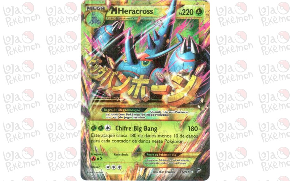 Mega Heracross EX - Rara Secreta 112/111 - Punhos Furiosos